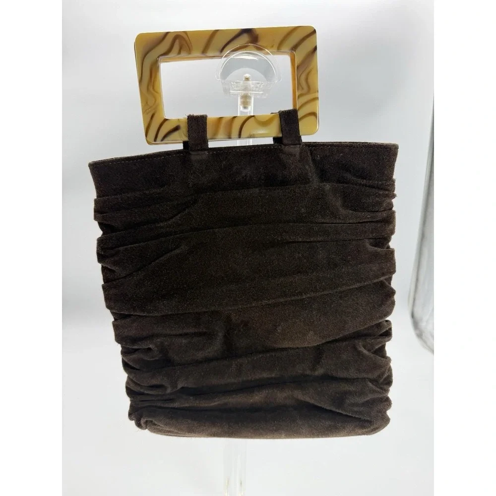 Brown Suede Medium Tortoiseshell Handle from the brand Cara Landy‎